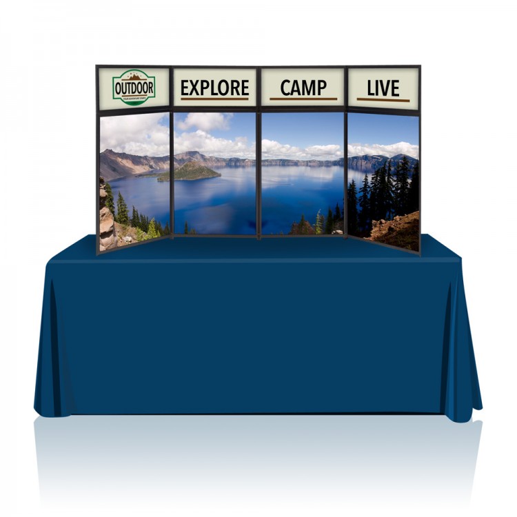 Tabletop Panel Display 8 ft. (Blue or Black) Graphic Package (Hardware & Graphic) 